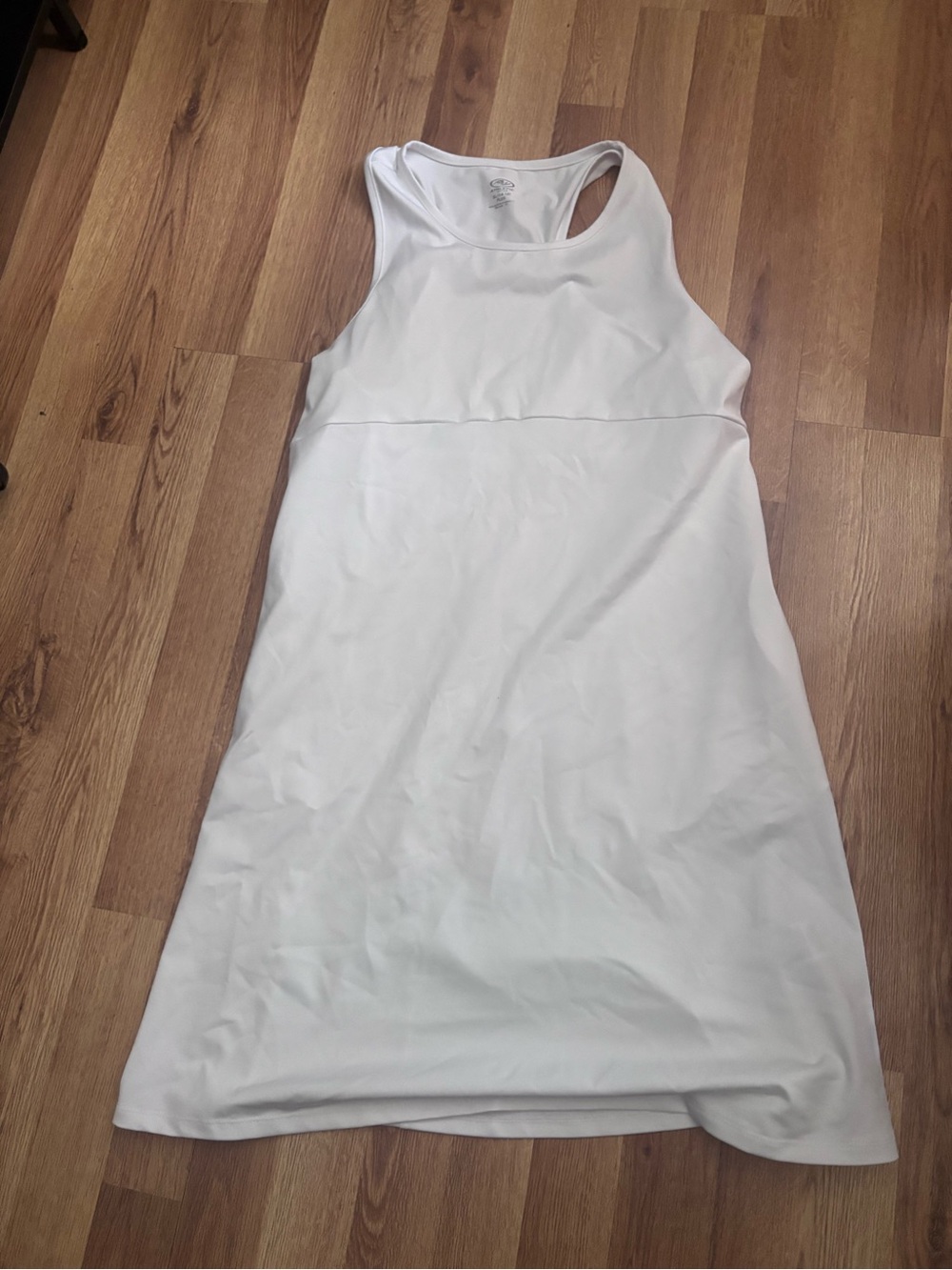 Women’s White Sleeveless Athletic Tank Top Dress